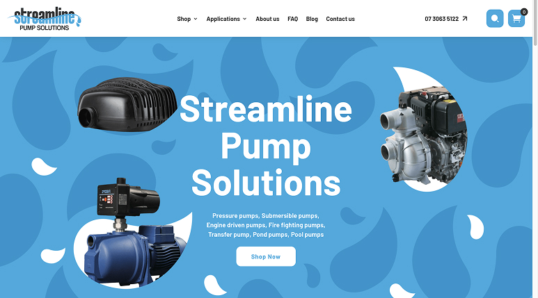 Streamline Pump Solutions: ecommerce platform for an Australian pump distributor