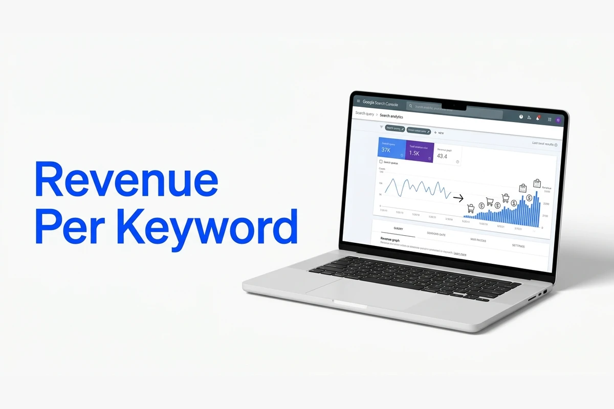 Revenue per keyword: a Search Console query dashboard turning into a revenue chart