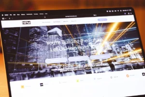 Laptop displaying the Nasdaq Private Market website