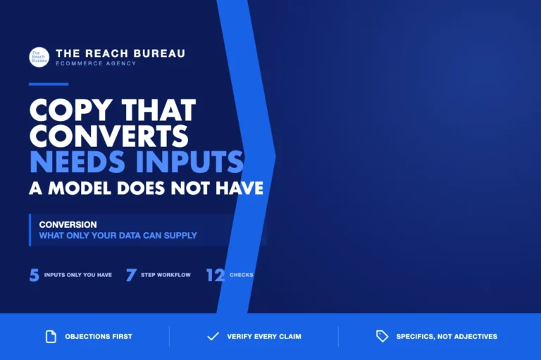 Copy that converts needs inputs a model does not have