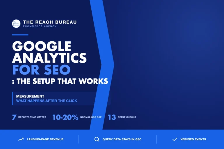 Google Analytics for ecommerce SEO: the setup that works