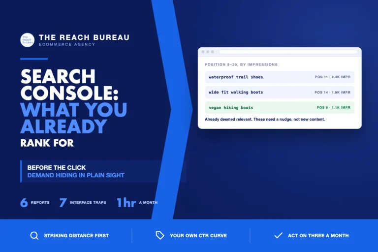 Search Console for ecommerce: finding what you already rank for