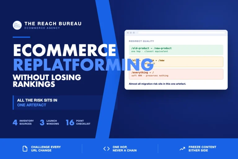 Ecommerce replatforming without losing rankings