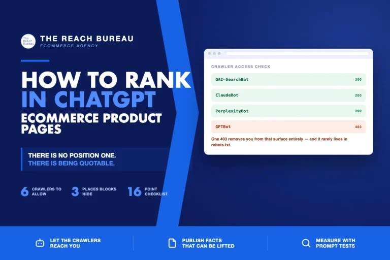 How to rank in ChatGPT for ecommerce product pages
