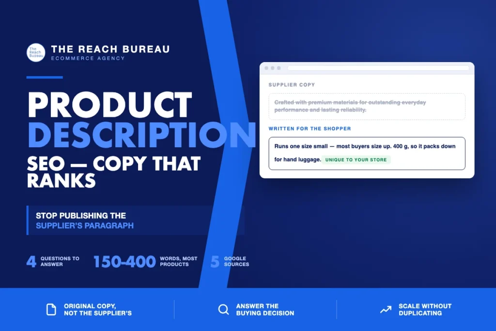Product Description SEO: Writing Descriptions That Rank, With and Without AI